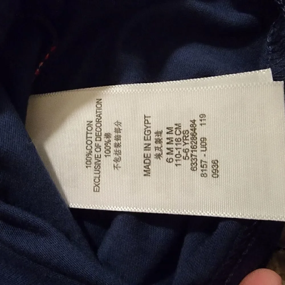 Levi’s crew neck boy tee shirt cotton navy NWT